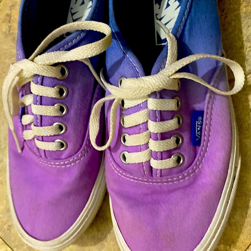 Blue and Purple Fade Vans
